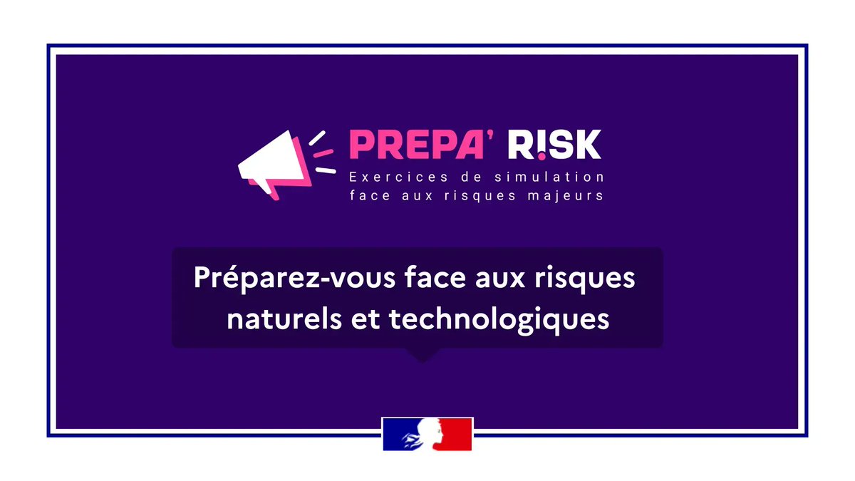 ✅@PrepaRisk permet aux communes de se préparer face aux risques majeurs naturels et technologiques et de tester leurs plans de sauvegarde à travers des exercices de simulation en ligne.

Calendrier des sessions et inscriptions gratuites sur preparisk.fr