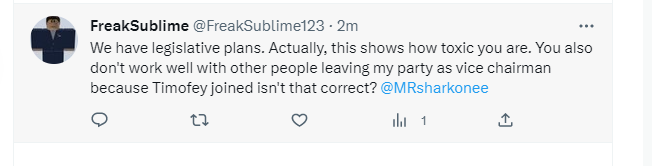 LongweiiR's tweet photo. [2/2]🧵 |

@FreakSublime123 He doesn't know what Plans to create in Parliament and doesn't have a proper Experienced Team? That's shame, Freak. https://t.co/hNz0nyKX5L