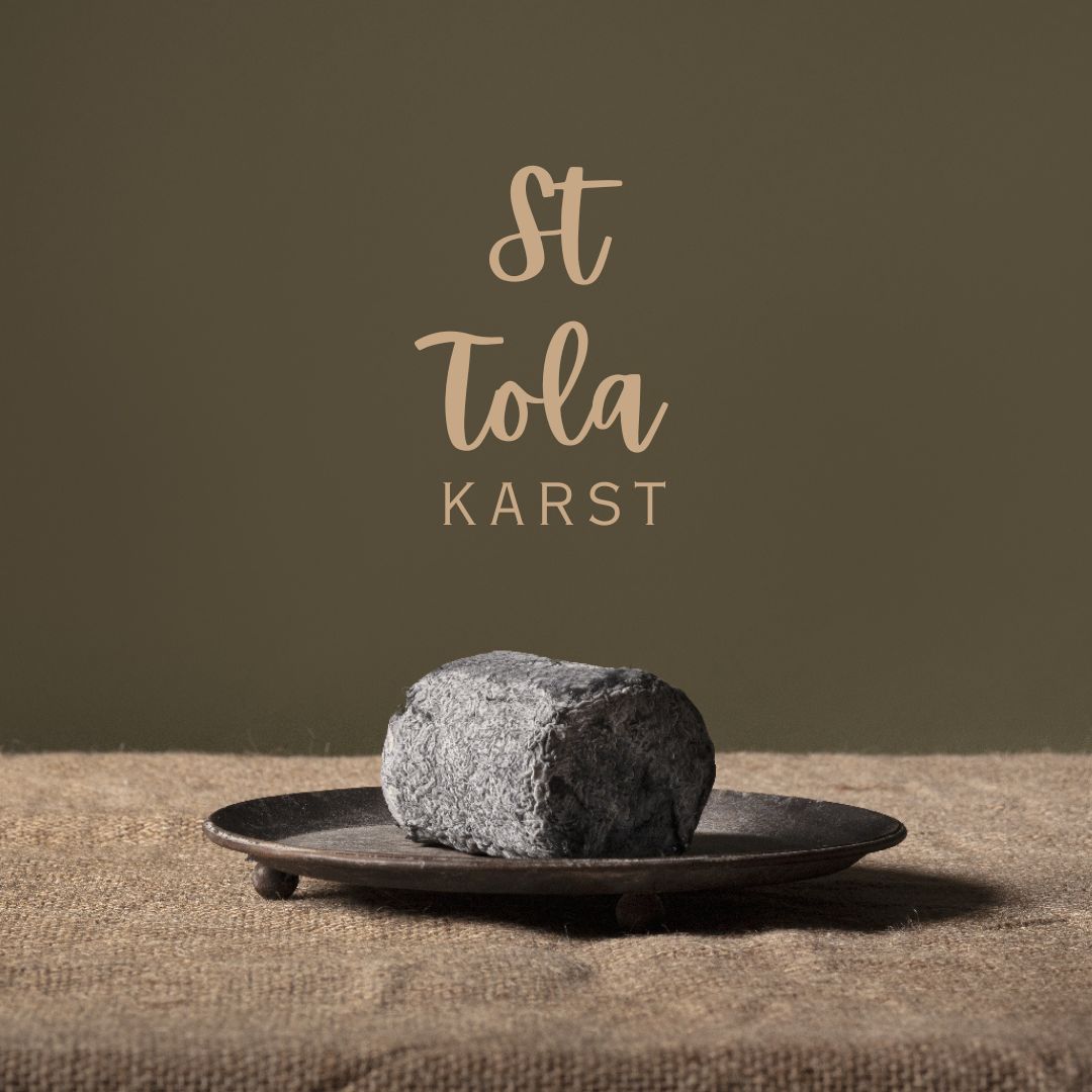 Delighted to launch St Tola Karst as part of the #RawCheeseWeek! This ash-coated Irish goat milk cheese is made with raw milk. The vegetable charcoal ash coating slows down the maturation of the cheese and is aged for about 2 weeks having a fluffy, creamy texture. #cheese