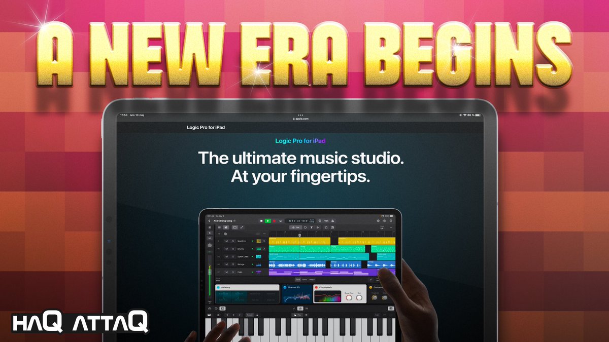 jakob_haq's tweet photo. Apple just announced Logic Pro coming to iPad and this is could change a lot of things … ▶ https://t.co/ZBtoLNvS2I

#Apple #LogicPro #ipad #Subscriptions #AppStore #AppPricing #AppDev #IndieDev https://t.co/nKBxYuexZ9