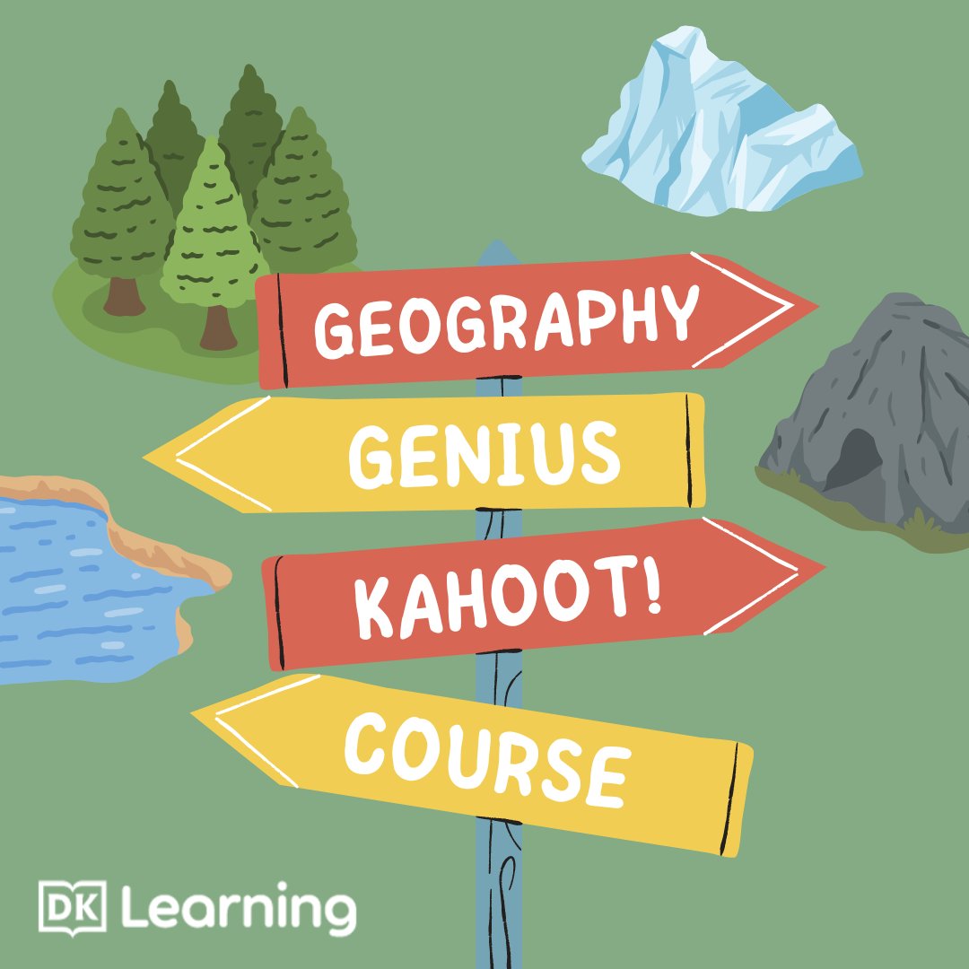 DK_Learning's tweet photo. We've got a new @Kahoot course on all things Geography available to play! From weather patterns to deserts and caring for the environment, put your students' Geography knowledge to the test! ๐ฆ๐ https://t.co/Fdolsm7qpd #kahoot #dklearning #geography https://t.co/1GhjJvRE3V