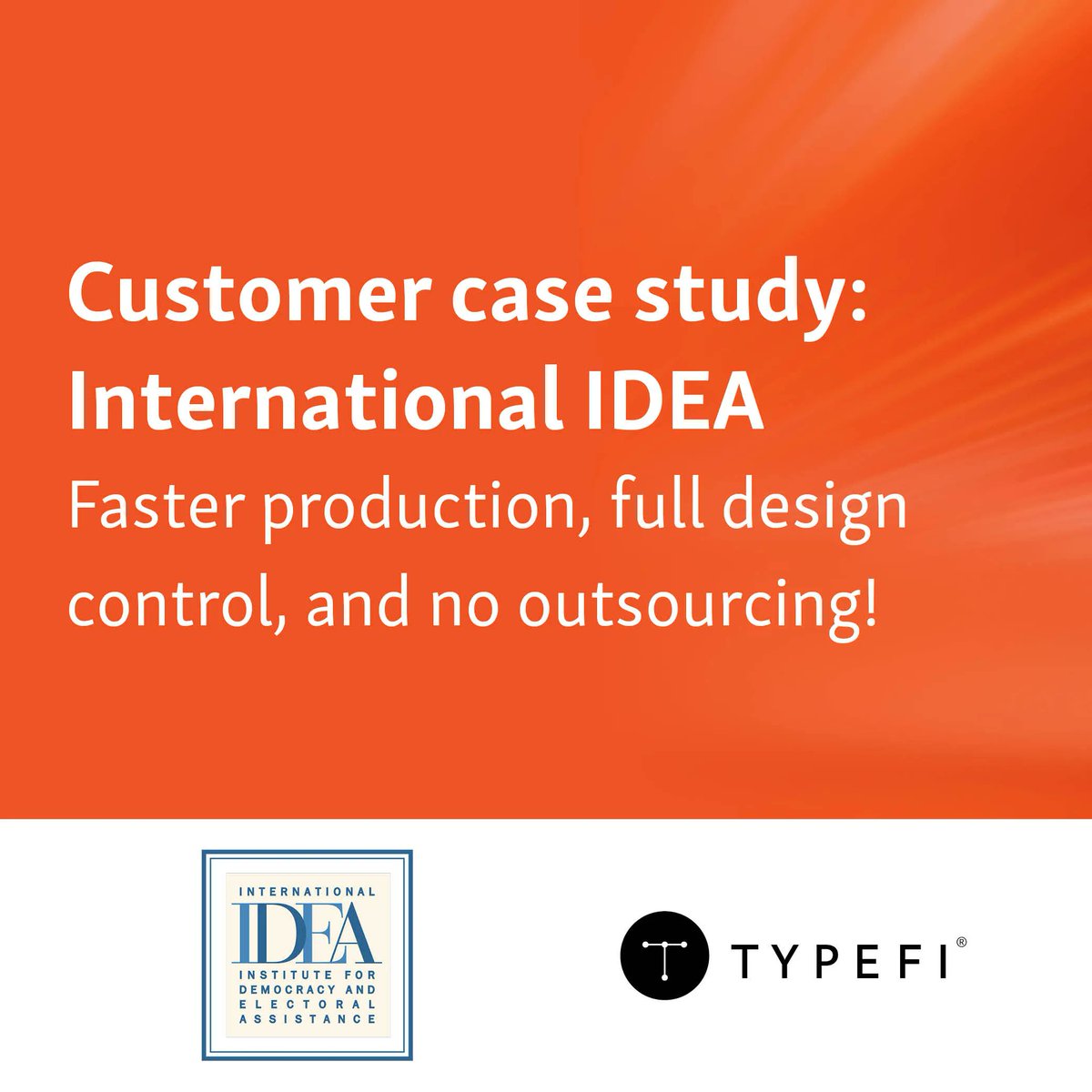 typefi's tweet photo. International organisation @Int_IDEA saved 2-4 weeks per publication and eliminated outsourcing with #Typefi! The team now has full control over designs and can make edits quickly in-house.
Read the case study: https://t.co/ejZ8HLTjWh
#AutomatedPublishing https://t.co/uLWHzOUHE5