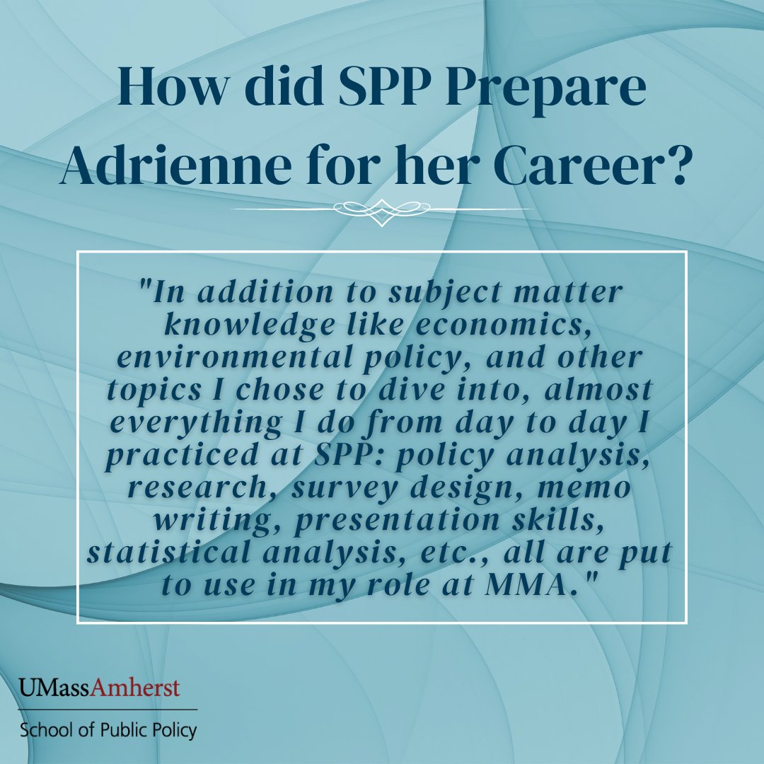 UMassPolicy's tweet photo. We are proud to highlight our alum, Adrienne Núñez, MPPA '21. Adrienne works as a Legislative Analyst for the Massachusetts Municipal Association. 💡
Learn more about her work ➡️ https://t.co/CdZ5ON1vk3
#umass #umassspp #publicpolicy #goumass #spppride #alumni #localgovernment https://t.co/sp62DwgXeB