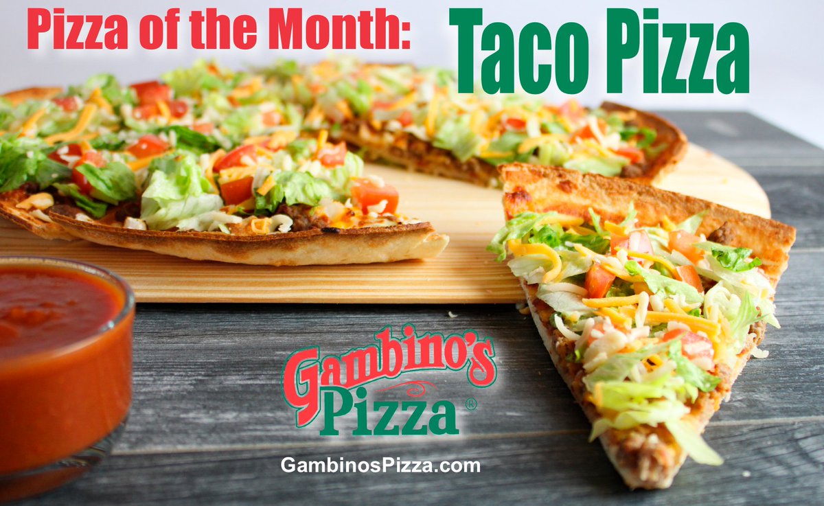 Have you tried our Pizza of the Month?

Our Taco Pizza is legendary: Garden fresh veggies like tomato, lettuce and onions, on top of a bed of refried beans and fiesta sauce. Garnished with freshly shredded cheese blend. 

It's muy bueno!