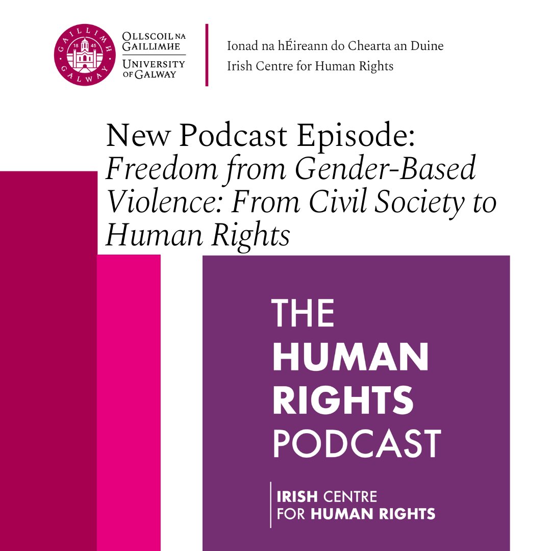 ** New Podcast Episode ** 'Freedom from Gender-Based Violence: From Civil Society to Human Rights' with <a href="/Anna22166562/">Anna Godau</a> <a href="/KelseyRhude/">Kelsey Rhude</a> <a href="/NoirMaelle/">Noir</a>

Visit this page to listen and subscribe via different services: universityofgalway.ie/irish-centre-h…