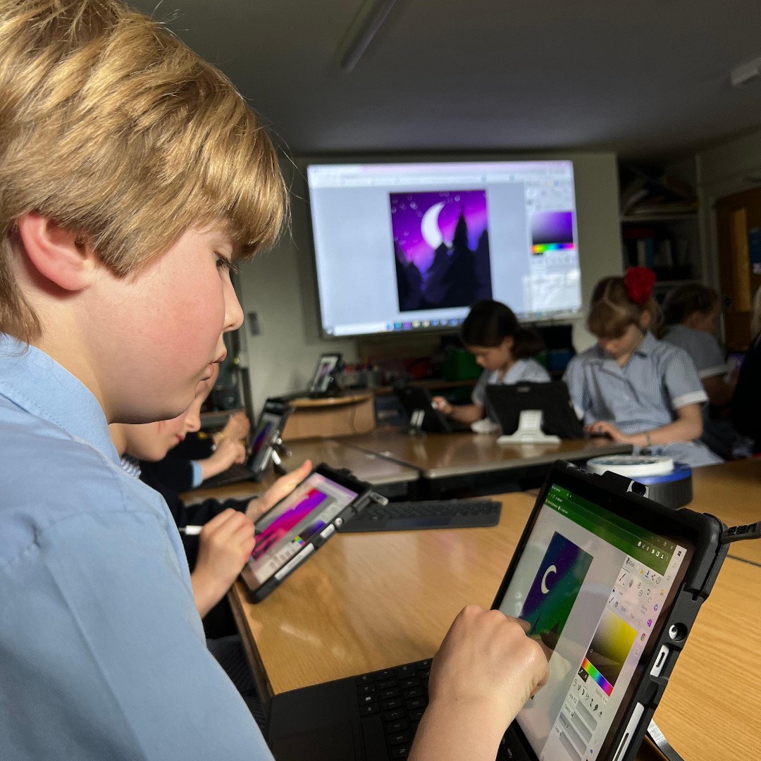 Year 4 have developed their digital art skills by practising layer blending, controlling transparency and adding texture. The children used these skills to produce some impressive digital images. Great work, Year 4! #STEAM #Art #SpecialistTeaching