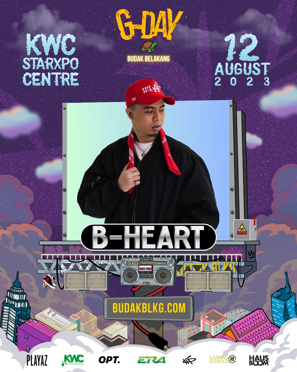 One of KTN’s finest 🛰️ Catch <a href="/ItsBHeart/">B-Heart</a> live at Budak Belakang G-Day on 12 August 2023. Tickets are now available on budakblkg.com ♟️

#BBGDAY