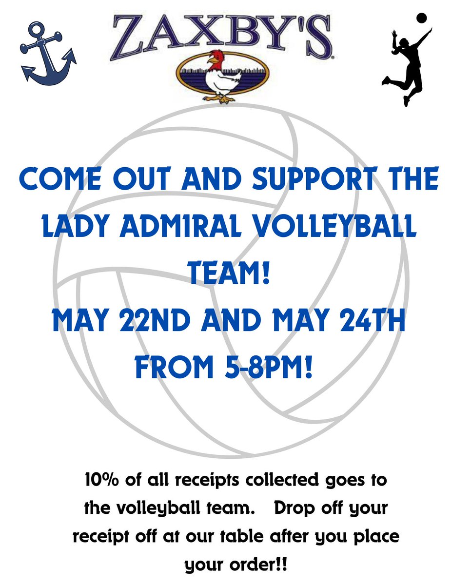 LadyAdsVB's tweet image. Hey everyone in the Danville Kentucky area, Please come out on Monday May 22nd and/or Wednesday May 24th from 5-8PM to help support our Lady VolleyAds.  These young ladies are putting in some tremendous work to get prepared for the upcoming high school season!  #DISD #Zaxbys