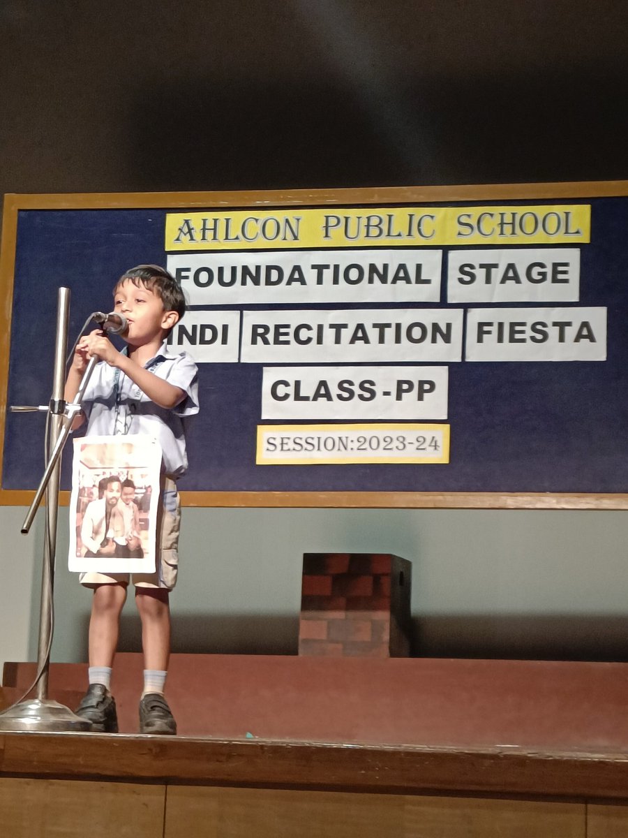GanguliKuhu's tweet photo. Recitation fest# PP classes # Foundational stage # Ahlcon Public school https://t.co/VVMtar1MBz
