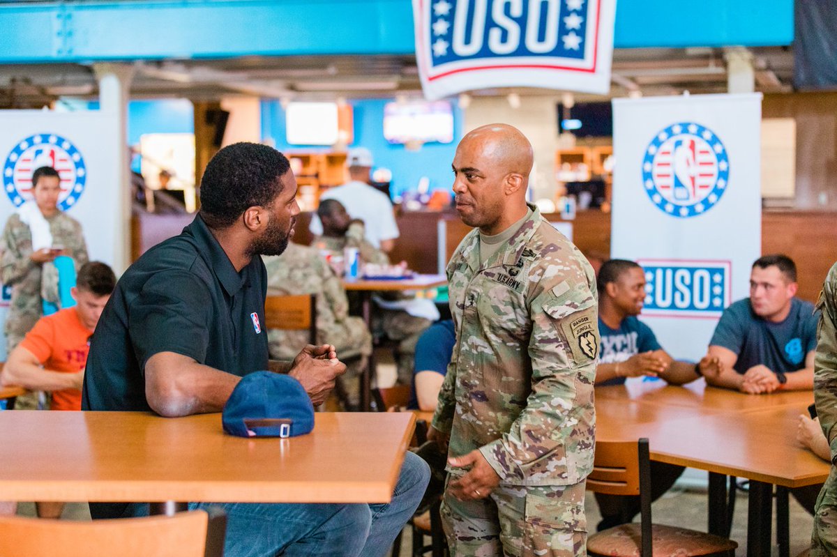 nbacares's tweet photo. May is #MilitaryAppreciationMonth and there's no better time to express your gratitude by sending a message of support to these brave heroes. ❤ #HoopsForTroops

Learn more at https://t.co/SwS4pBTPPV https://t.co/Tzd7SEZZO8