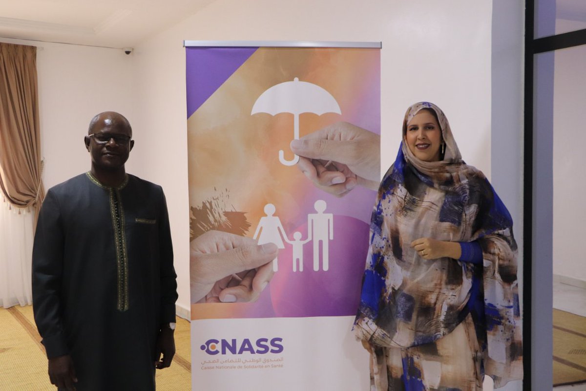 unfpamauritania's tweet photo. Le Représentant de @unfpamauritania en visite à la Caisse Nationale de Solidarité en Santé CNASS : Des pistes de collaboration proposées dans le cadre de l'assurance des femmes vulnérables pour la couverture sanitaire universelle.
#LeaveNoOneBehind
@AbdallahiAmal 
@MSMauritanie https://t.co/Wg8AOJc3K6