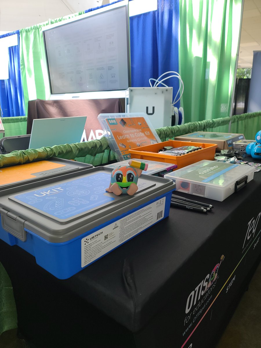 TeqProducts's tweet photo. We're at Tech Xplosion in #Memphis! Come say hi to Rob and Jen at the Teq booth!! #edtech #edchat #education #tennessee #wheresOTIS @OTIS4educators @iBlocksPBL @SMART_Tech @RobATEQ https://t.co/HDcMwajDLd