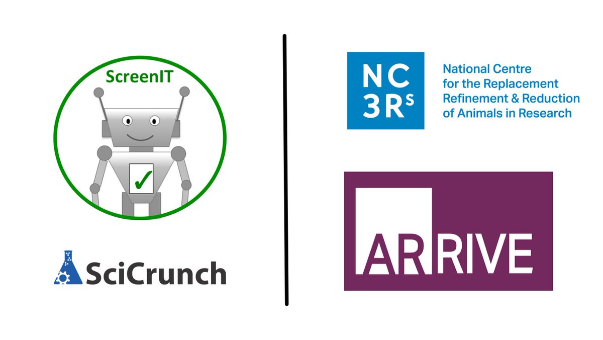 Development of an automated tool to check #ARRIVE10 compliance announced by The ScreenIT consortium and <a href="/NC3Rs/">The National Centre for the 3Rs</a> - scicrunch.com/screenit-for-a…