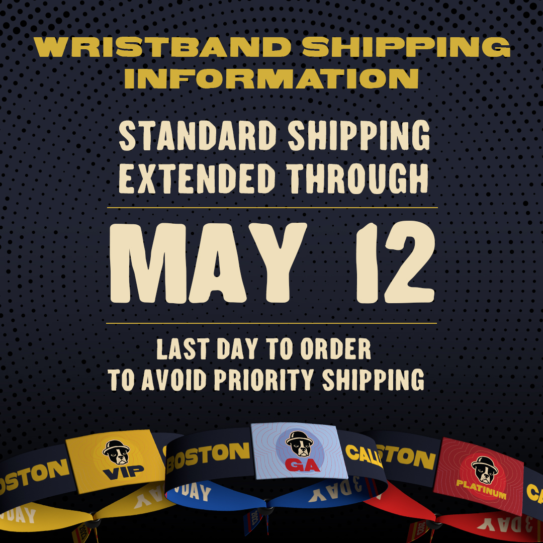 SHIPPING DEADLINE EXTENDED! Order by midnight tomorrow 5/12 to avoid additional fees: bostoncalling.com/tickets/ #BostonCalling