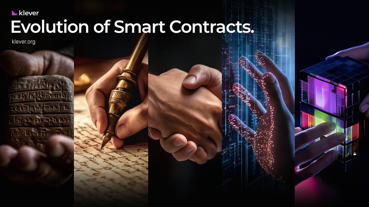 #SmartContracts have evolved from humble beginnings to becoming pillars of #DeFi.

It's more than code – it's a revolution in trust, efficiency &amp; #klever autonomy.

Here's to the next chapter in their evolution #KleverChain 🚀