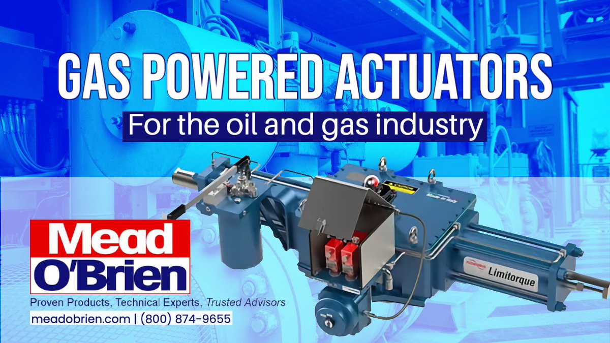 MeadOBrien's tweet photo. https://t.co/ePkGnJWXV8
Gas Powered Actuators for the Oil and Gas Industry https://t.co/A6tCMQGfQV
