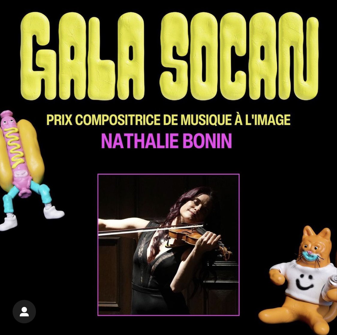 Thank you <a href="/SOCANmusique/">SOCAN</a> for the honor! Happy to celebrate this win that means so much for women composers in the industry. 🙌🎶🎉#screencomposeroftheyear @canadiancomposer #womencomposers #womeninfilm #composer #violinist