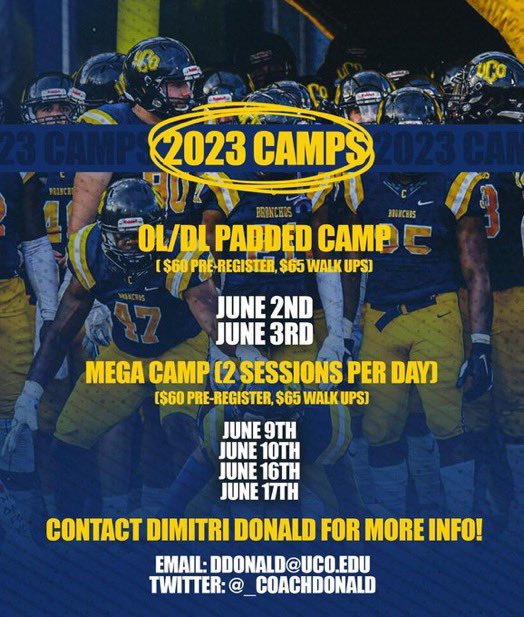 Thank you <a href="/CoachMcGuire_/">Adam McGuire</a>  for the official camp invite can’t wait to be there!!!