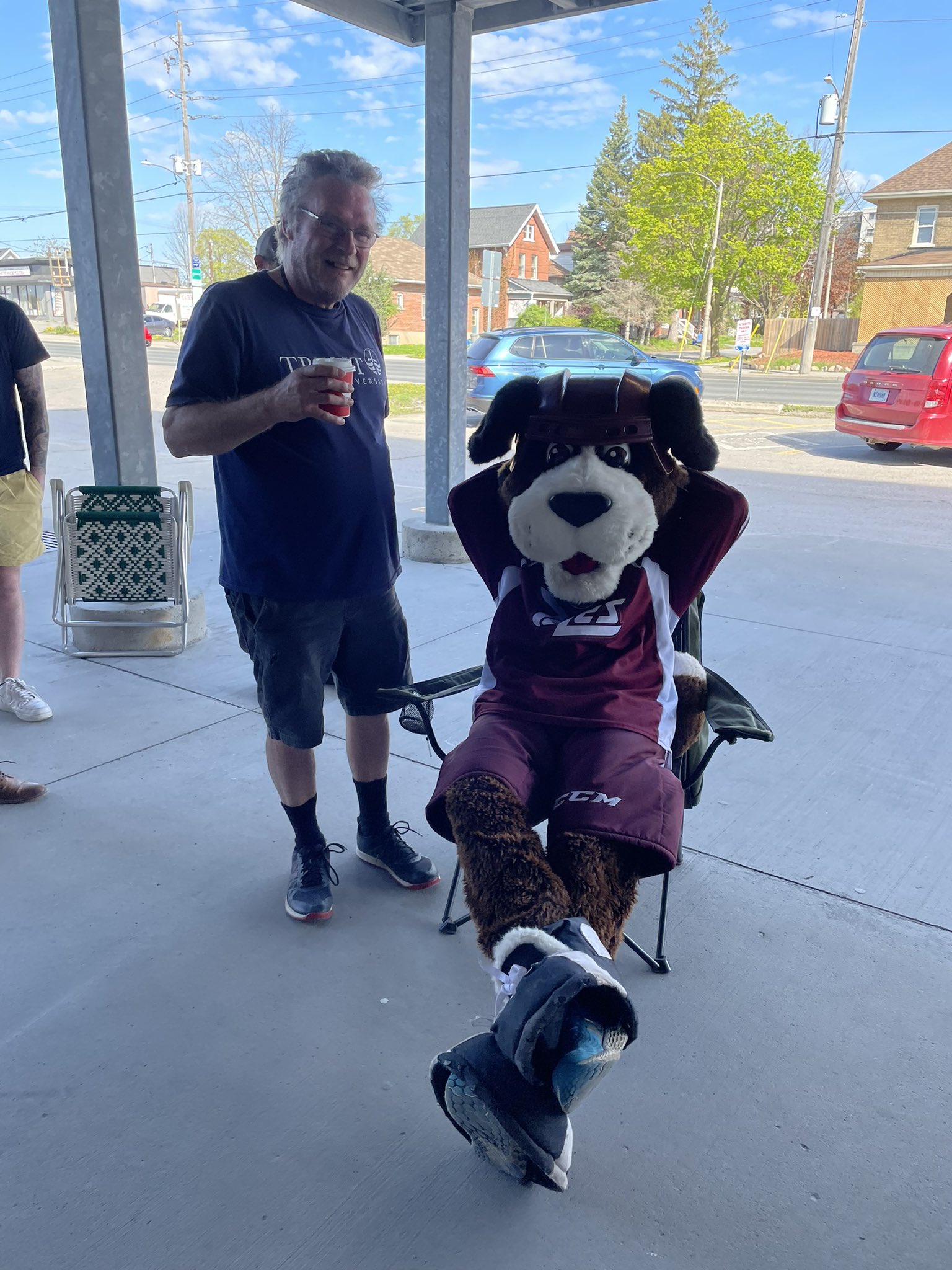 Peterborough Petes - Roger's tail is wagging knowing that Tim