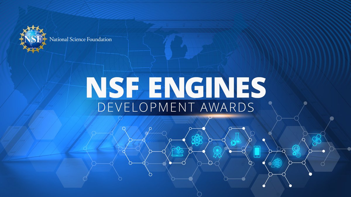 NSF's tweet photo. Announcing the first-ever @NSF Regional Innovation Engines Development Awards!

44 teams across U.S. states &amp; territories will receive up to $1M to help regional partners collaborate to create connections &amp; develop their local innovation ecosystem. 
➡ https://t.co/E6VN7UTwFo https://t.co/TTJeDsrrYG
