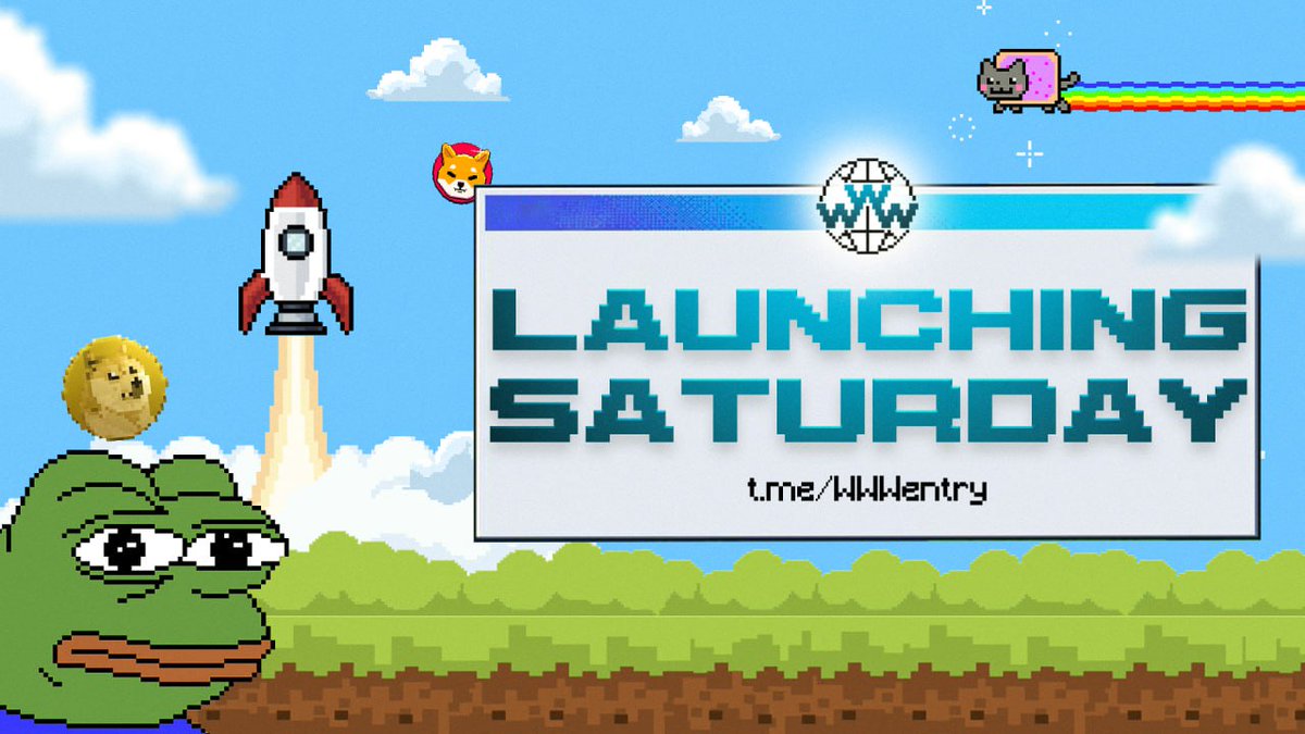 WorldWideWebeth's tweet photo. We will now be launching this coming Saturday at 6PM UTC! 🚀As an apology for our delay, we will be doing a $1000 giveaway on our twitter, and telegram.

To enter into our twitter giveaway: Simply Like, retweet and drop us a follow!

TG: https://t.co/2m6a1QqMlj
$WWW #GIVEAWAY https://t.co/FwBMUl759A