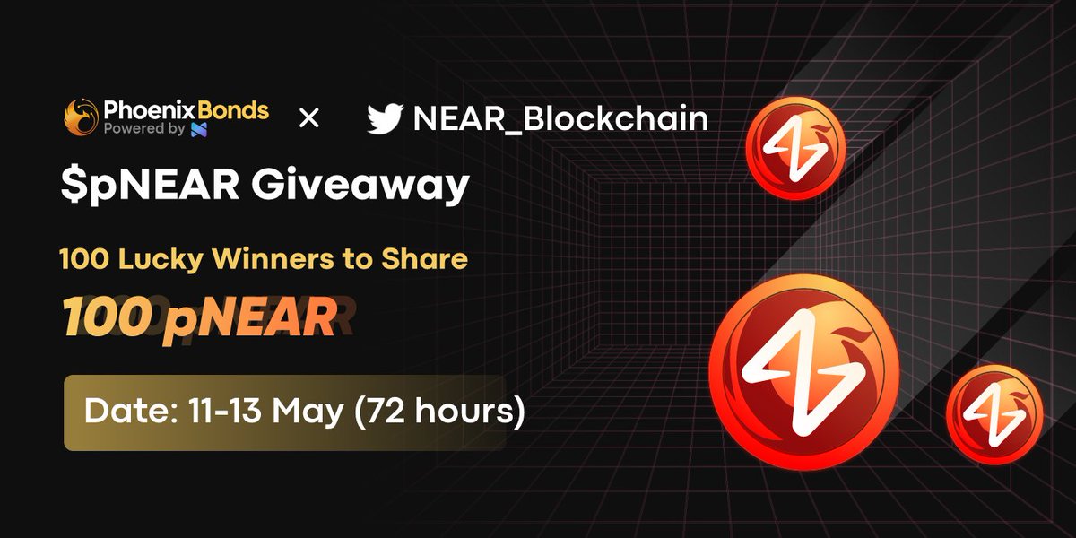 We are doing a special #airdrop with Phoenix Bonds😍

🚀Hurry up! <a href="/LinearProtocol/">LiNEAR Protocol</a> is giving away 100 $pNEAR for 100 winners. 

To join: 
1.  Follow <a href="/NEAR_Blockchain/">NEAR Blockchain</a> and <a href="/LinearProtocol/">LiNEAR Protocol</a>
2. Like &amp; RT 
3. Tag 3 friends
4. Join t.me/linearLSD
4. Drop your .near address below