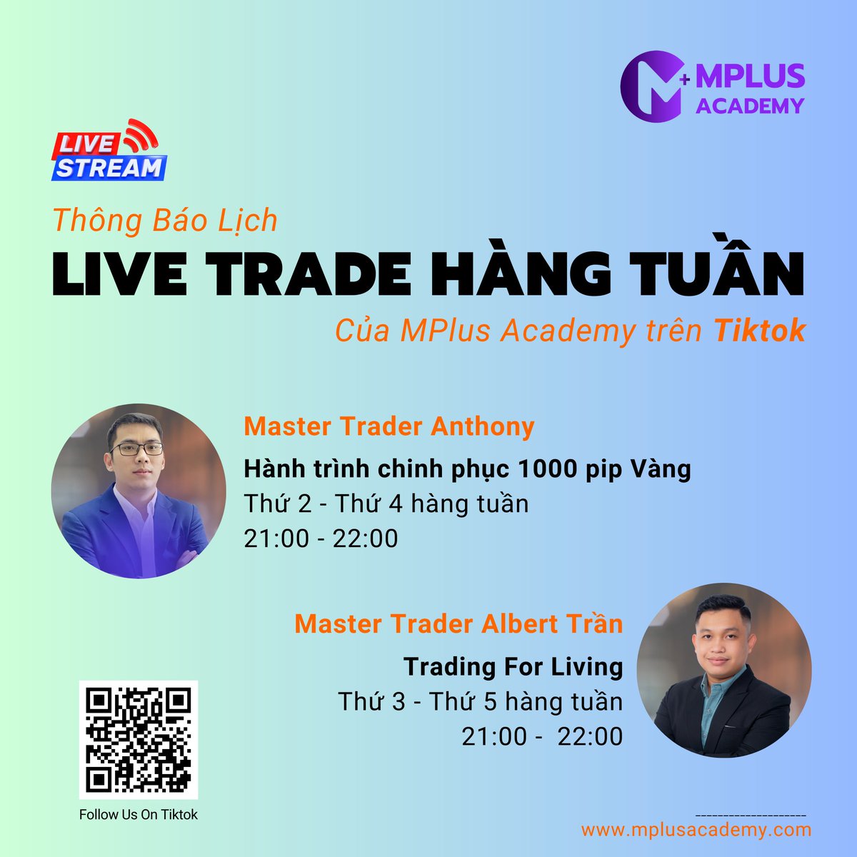 MPlus_Academy's tweet photo. Mời anh chị em vào live trade cùng Master Albert Trần:
- Cách phân tích và giao dịch #Vàng kiếm sống hàng ngày!
✅Link tham gia: https://t.co/00aFlVPh8v
#mplusacademy #tradelive #forextrading https://t.co/3RIfRJKDgk