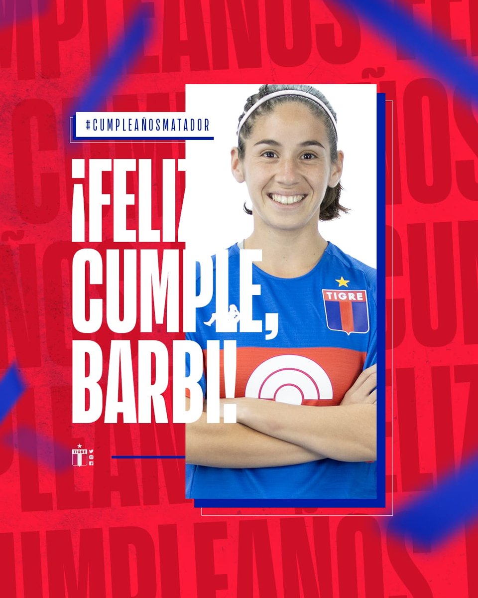 catigrefemenino's tweet photo. ¡FELIZ CUMPLE BARBI! 🥳

¡Hoy es el cumple de Barbara Tesuri, que tengas un gran día! 🥰

#VamosLasMatadoras 🔵🔴🔵 https://t.co/BiJVO1BjNI