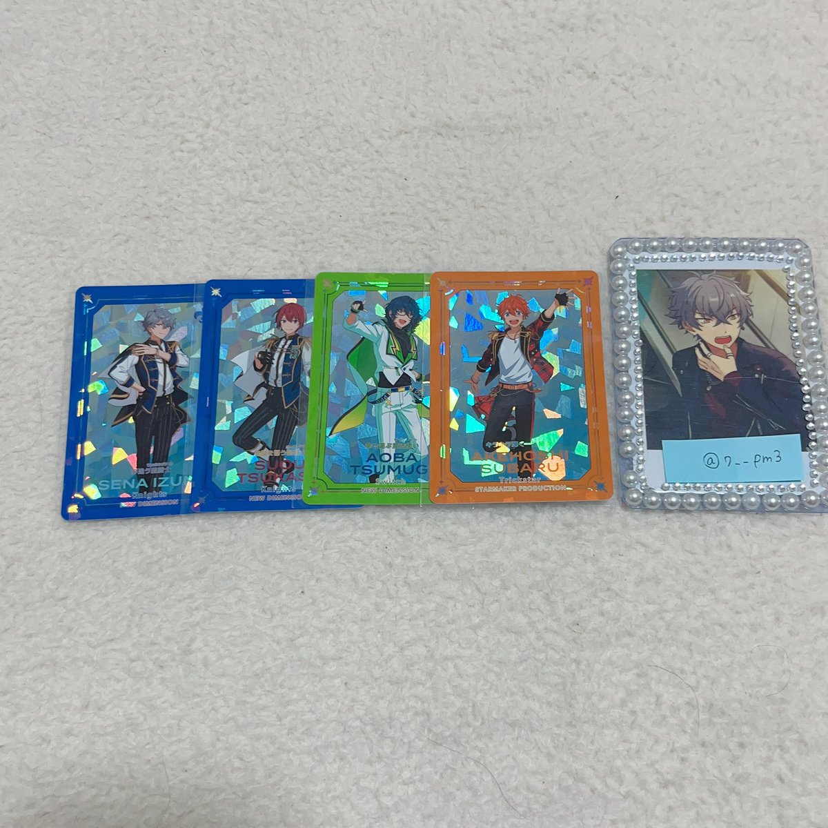 7__pm3's tweet photo. あんスタ ７周年 シャッフル ぱしゃっつ ぱしゃこれ 特典 交換

譲  北斗 ひなた 司 斑 つむぎ HiMERU 真 泉 なずな 颯馬 嵐 夏目 ゆうた 鉄虎 翠 レオ 
創 宙 茨 弓弦 桃李 真緒 友也 奏汰 零

求  晃牙(4枚目)

◎郵送でのお取引
◎ギラギラカード⇔ギラギラカード
◎お気軽にお声がけください🌸 https://t.co/QcZHyzPOOz