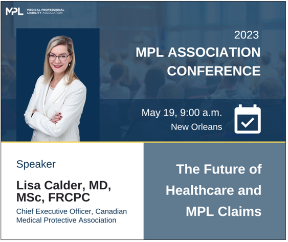 dr_lisa_lcalder's tweet photo. Looking forward to speaking at the 2023 @MPLAssociation Conference!
We have a dynamic panel of leaders from across #MedicalProfessionalLiability for a forward-looking discussion: The Future of Healthcare & MPL Claims.
@CMPAmembers @doctorscompany @ProAssurance https://t.co/Di2U80KN4W