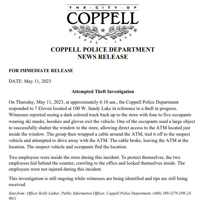 Coppell Police Dept on Twitter: