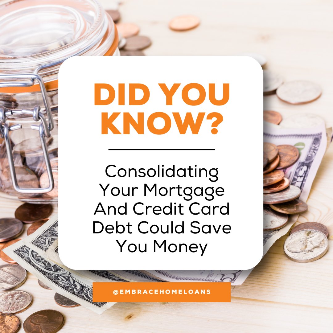 Mortgage rates are much lower than the interest rates on credit cards. So if you’re carrying costly balances on your cards, you might consider paying off that debt with a cash-out refi. Learn more about the difference refinancing could make on your budget: bit.ly/3puOd2j