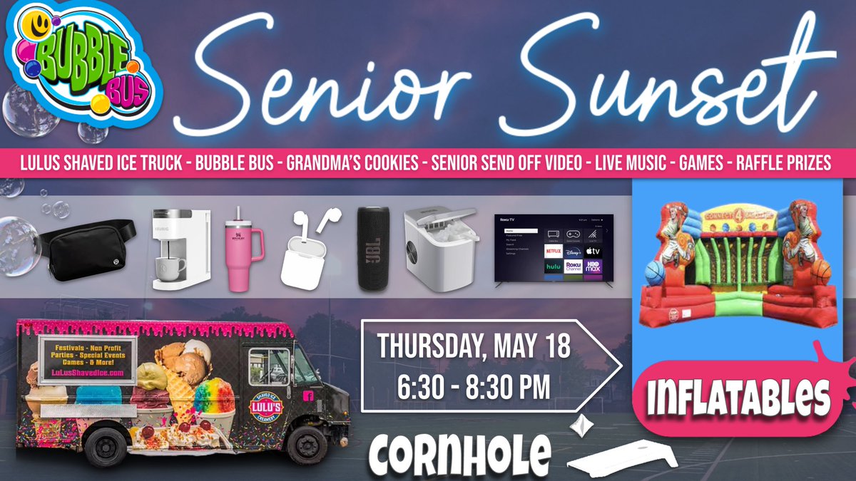 🎓SENIOR SUNSET is in 1 week! We can’t wait to celebrate the seniors at this free event on Thursday May 18 at the LHS football field from 6:30-8:30pm! 🌅 <a href="/WSDLibertyHS/">WSD Liberty HS</a> <a href="/EaglesLibertyAD/">LHS Activities</a> <a href="/wsdlhsstuco/">LHS Stuco🦅</a> <a href="/wsdlhsnest/">The Nest</a>