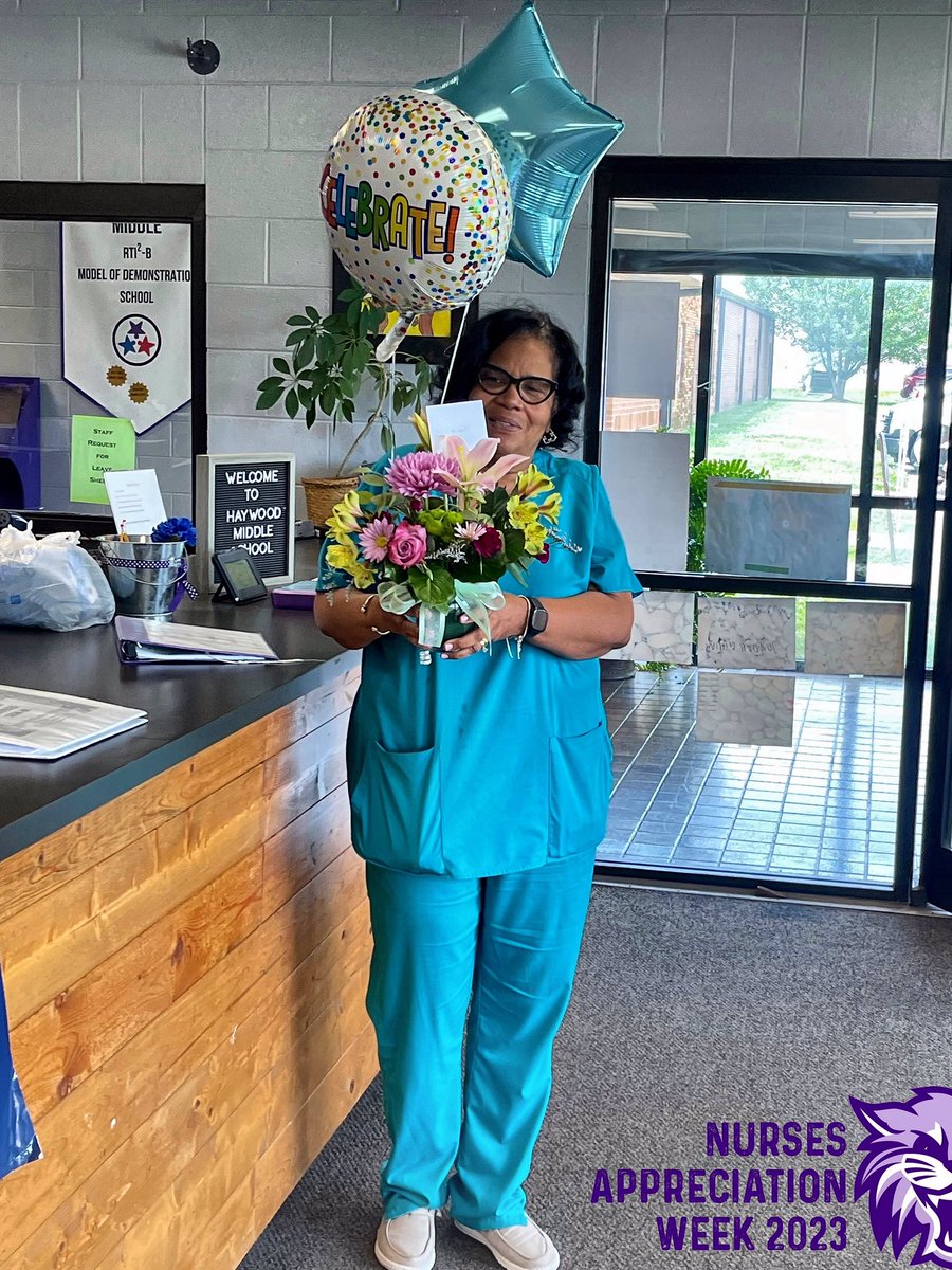 Happy Nurses Appreciation Week:
We are so thankful to have Mrs. Deborah Woods as a member of our HMS family.  She has a true heart for the students and teachers of Haywood Middle School. #makeithappen