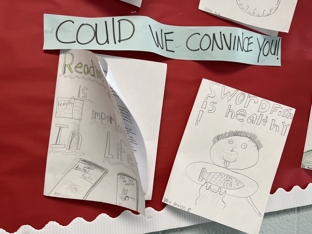 jlosinger's tweet image. According to @HowellTwpRamtwn fourth grade writers, “Reading is important in life.” I’m convinced! #howellreads #howellwrites