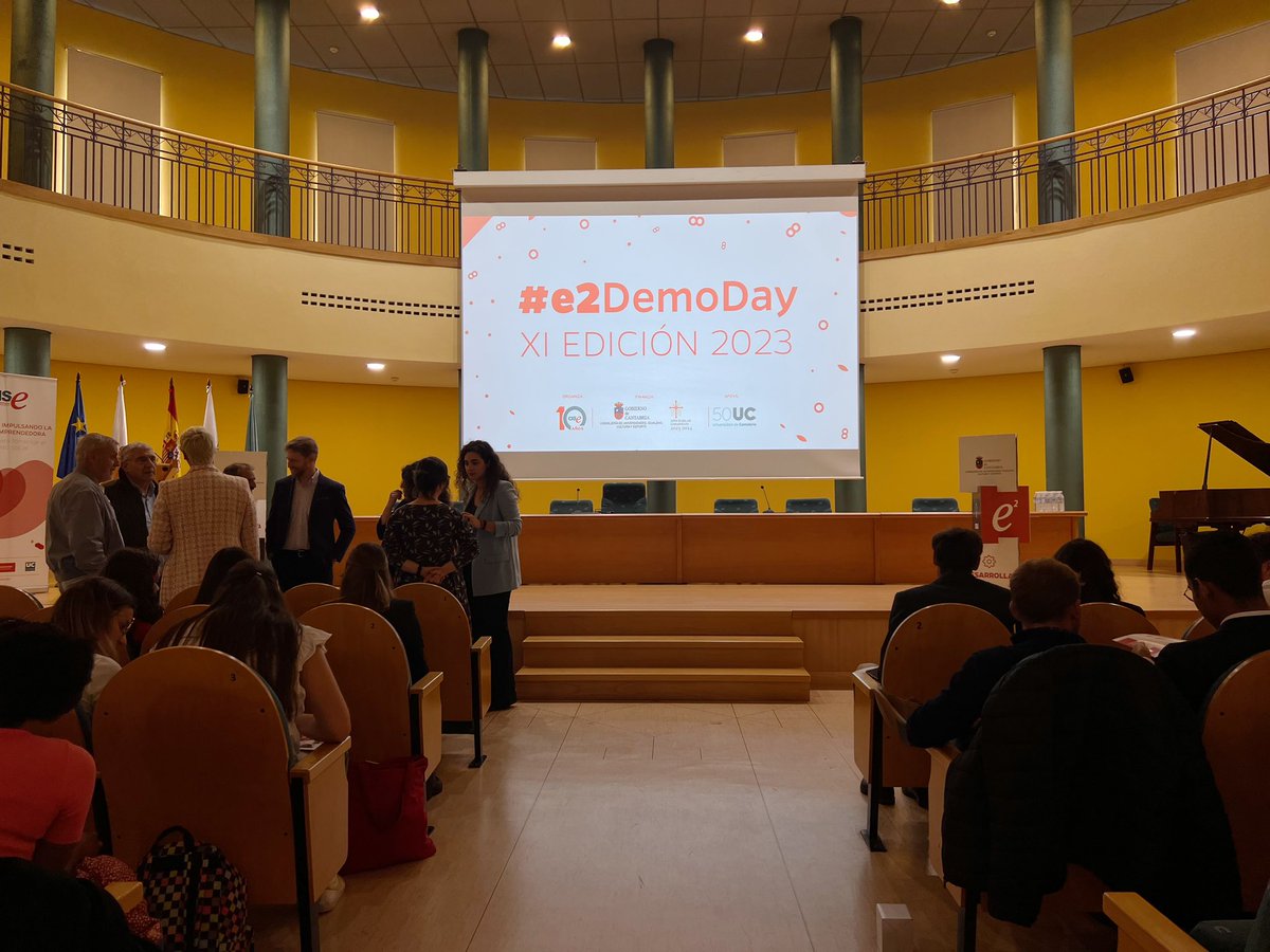 emprendecise's tweet photo. ¡¡Comienza el #e2DemoDay!!
40 universitari@s cántabros presentan hoy sus proyectos desarrollados en la undécima edición de #e2CISE 🔥
Fuera nervios y a disfrutar vuestro momento ¡Mucha suerte equipos! 🍀 https://t.co/QgL5awCkOk
