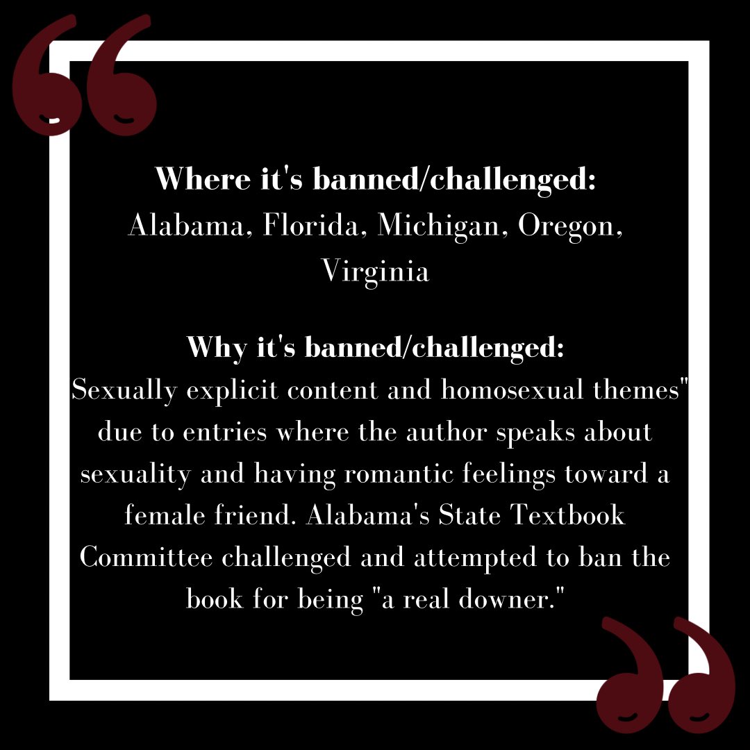Legislatures in Pennsylvania and around the country are banning or challenging books based on their content. Every week we will be highlighting and recommending one of these books. This week’s pick is The Diary of a Young Girl by Anne Frank. 

 #bannedbooks #books