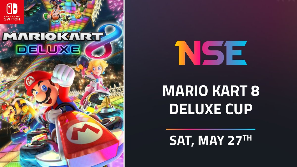 🏎️ Wahoooo! We've got a #MarioKart 8: Deluxe community cup whizzing by this month

🗓️ Date: Saturday, 27th May
🥇 Mario Kart Trophy + £15 Nintendo eShop Voucher
🥈 £15 Nintendo eShop Voucher

👩‍🎓 Open to Alumni &amp; Current Students!

👉 SIGN UP: nse.gg/tournaments/co…