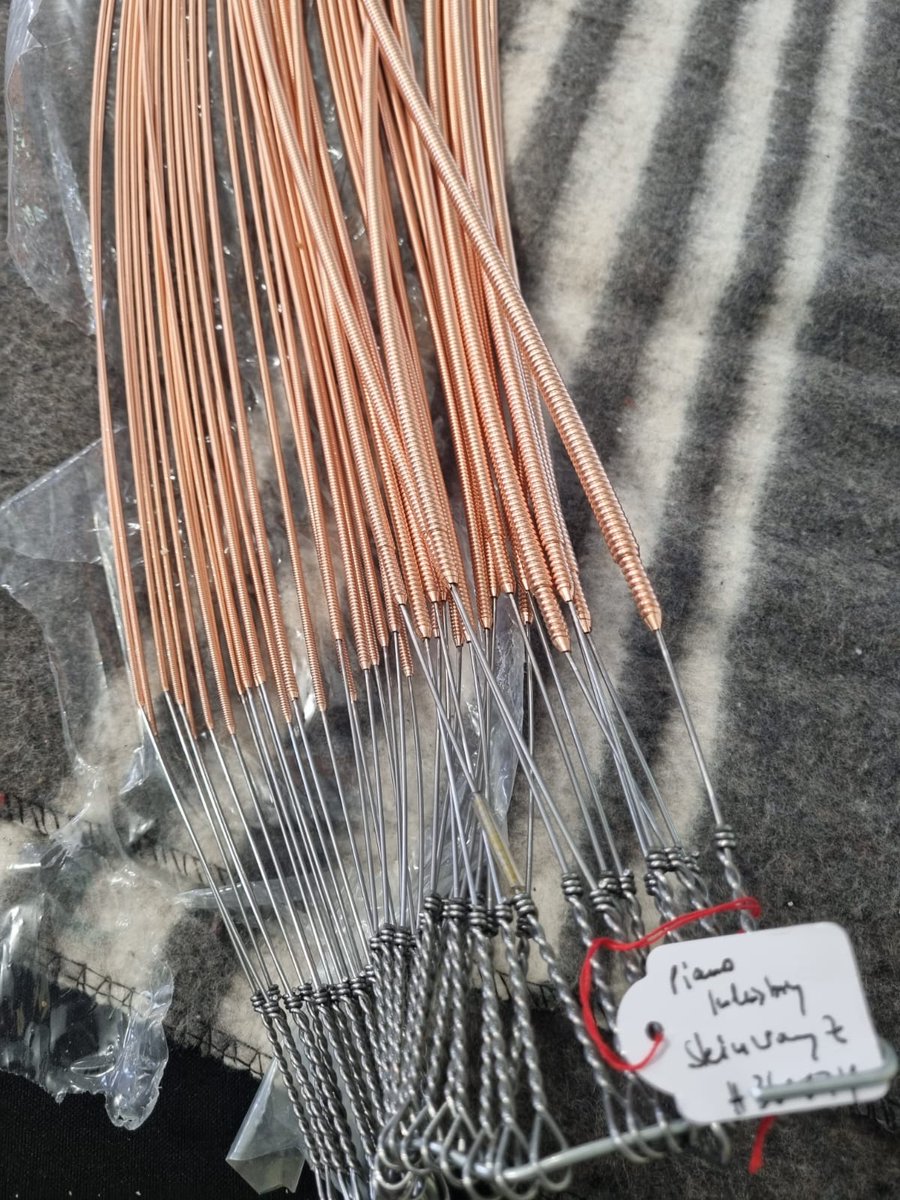 PianoIndustry's tweet photo. Here is a glimpse at the art of re-stringing, using high quality strings and tuning pins.

This piano, Steinway Model Z,  will sound and feel like new soon enough, thanks to our excellent piano technicians.

#piano #pianoindustry #pianotechnician #pianostrings #steinway https://t.co/thR068A7GE