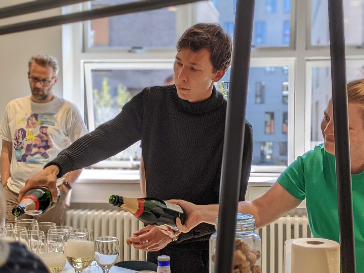 AbzuAI's tweet photo. Ever since our very first signed contract, it's been a tradition to celebrate new wins with #cava! And we write the name of the achievement on each cork 🍾

Every #Aboid connects to (in-person or remotely) because it's important to remember to #enjoylife 

#culture #startups https://t.co/YyjHPQG7B3