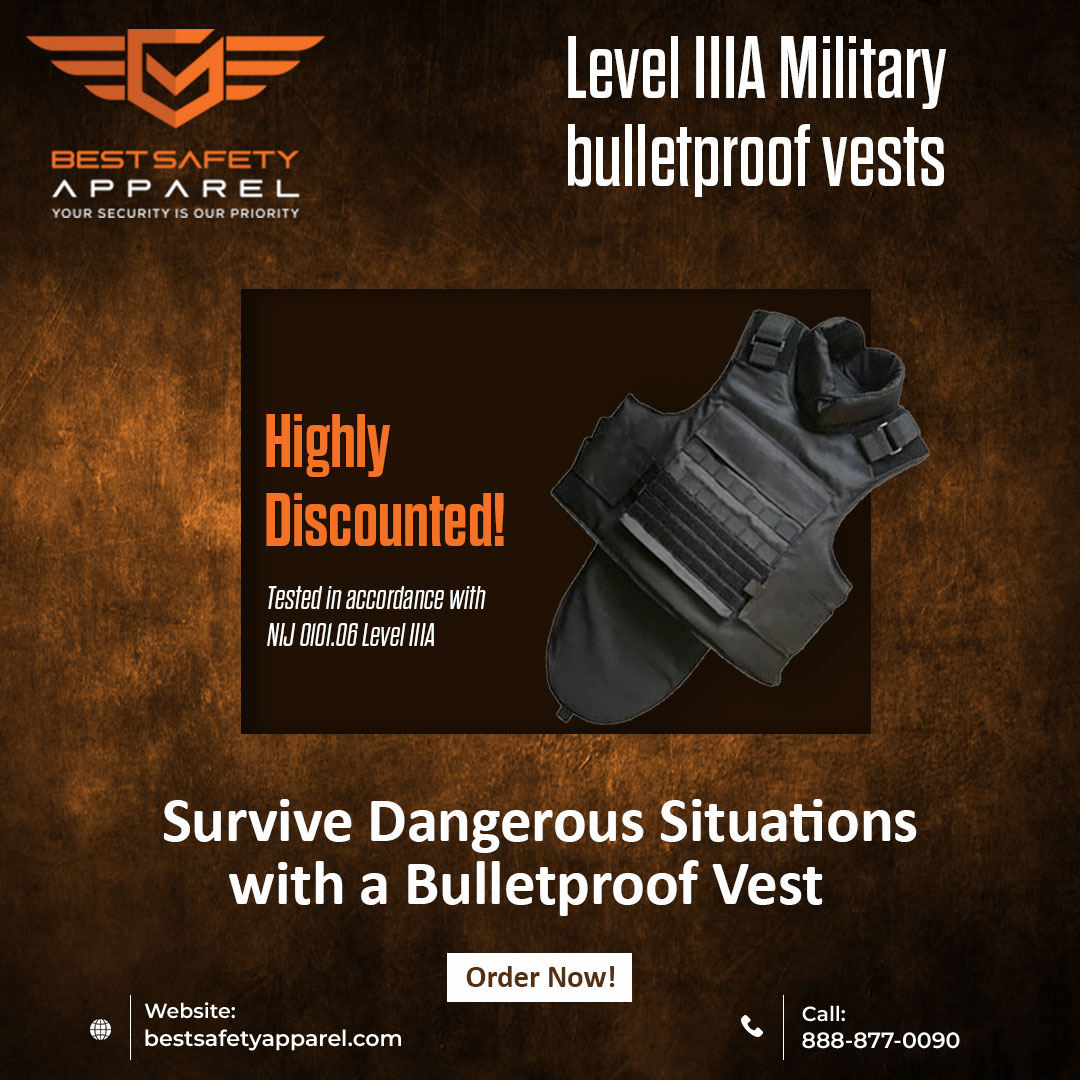 NameBrandsBSA's tweet image. Stay one step ahead with Best Safety Apparel's Level IIIA Military bulletproof vests. Designed to provide unmatched protection and comfort in high-risk situations.
Buy Now: bestsafetyapparel.com/collections/bu…

#MilitaryBulletproofVests #BestSafetyAppareal #BulletproofVests