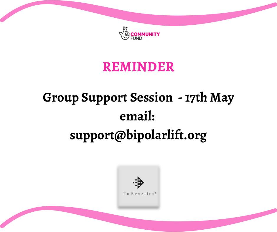 BipolarLift's tweet image. If you want to come to 17th May support session please email Support@bipolarlift.org
#bipolardisoder #bipolarclub #bipolardisorderawareness #bipolarbattle #MentalHealthMatters #mentalhealth #bipolar #Notts