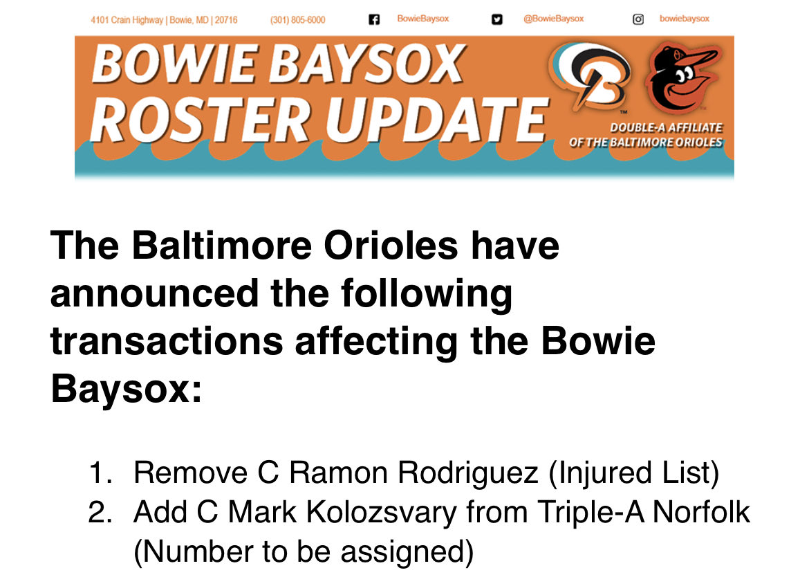 masnRoch's tweet image. #orioles #baysox