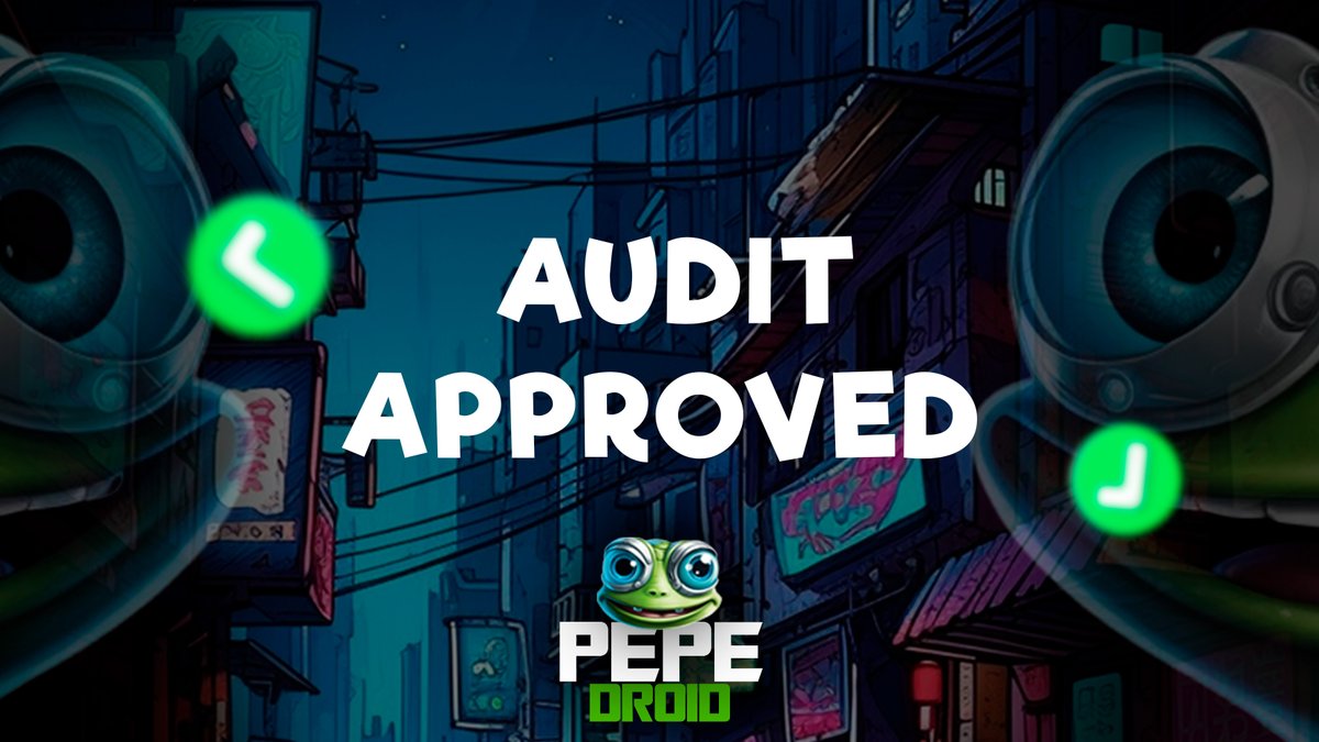 PepeDroidToken's tweet photo. π’ Audit Approved! Pepe Droid is officially meme-secure! Our platform passed the toughest tests with flying colors, leaving the auditors in awe. It's time to join the revolution and invest in the most secure meme token out there! πΈπ #PepeDroid #AuditApproved #MemeSecurity https://t.co/e2EMjuQbHb