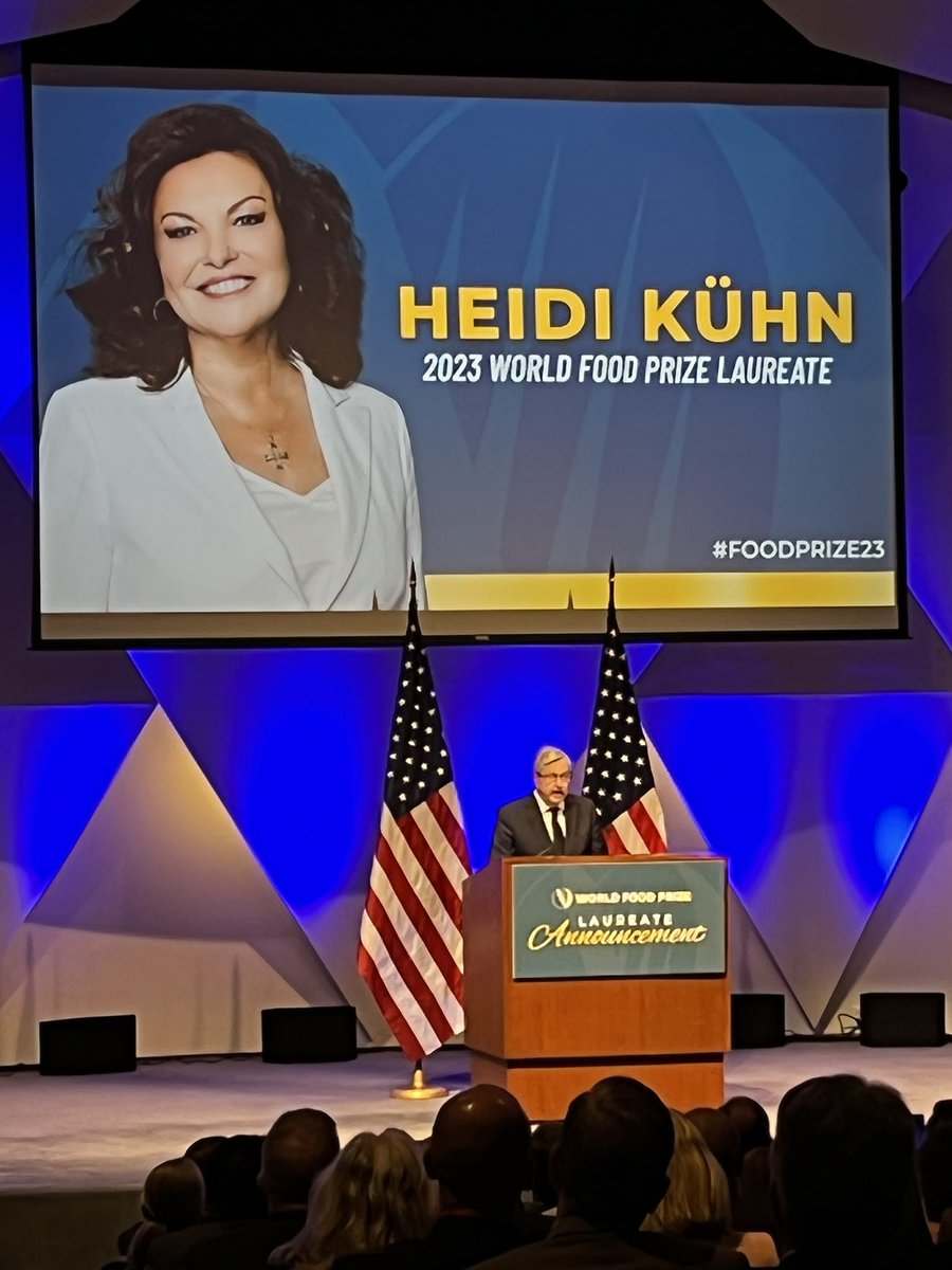 mdfernandez503's tweet photo. Heidi Kühn just named the 2023 World Food Prize laureate! #FOODPRIZE23 https://t.co/7IJnSgUUgj