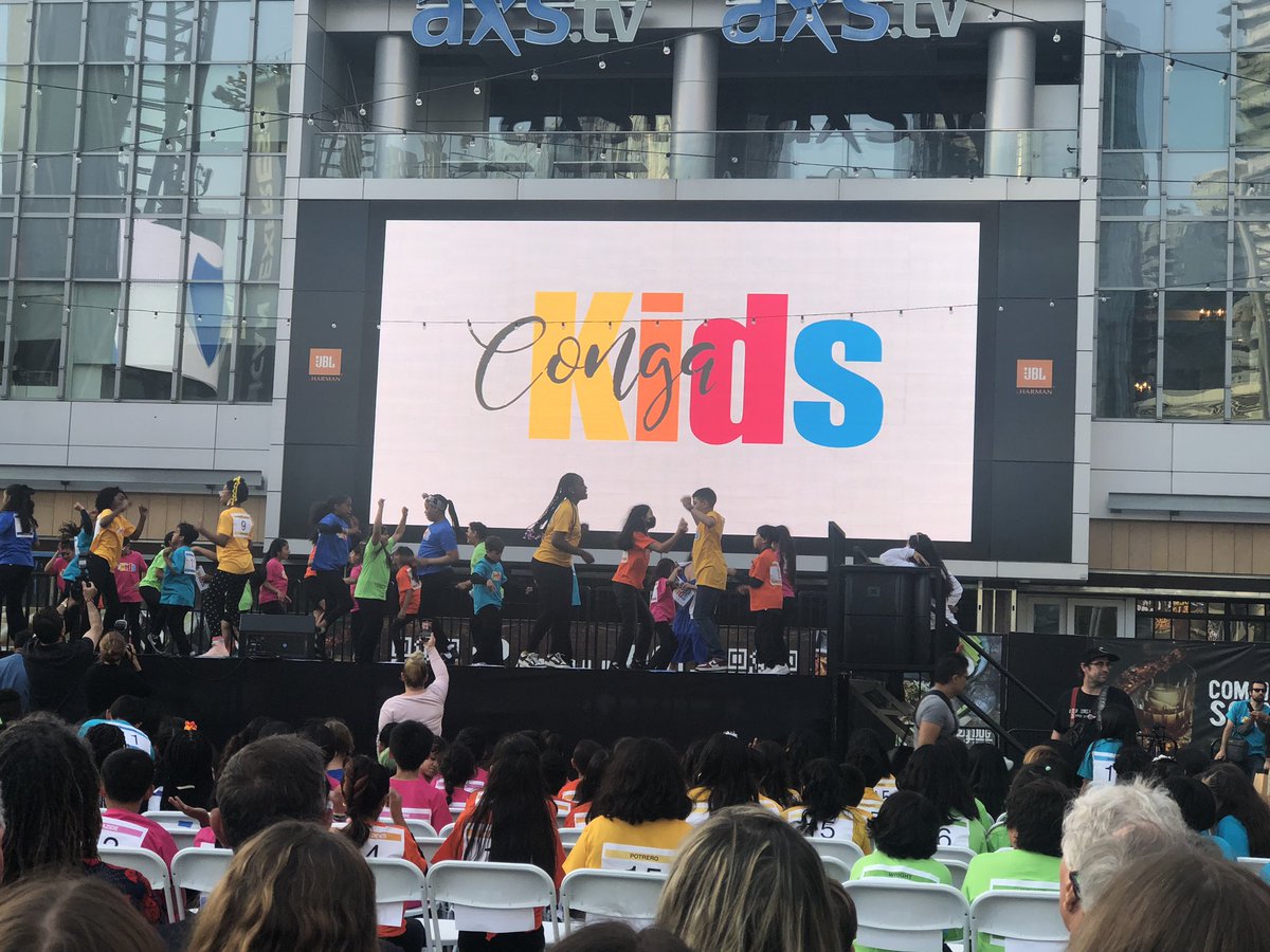 So much fun watching the 5th grade Conga Kids finalists from Addams ES perform on stage at LA Live last night! They were awesome! #proudtobelbusd