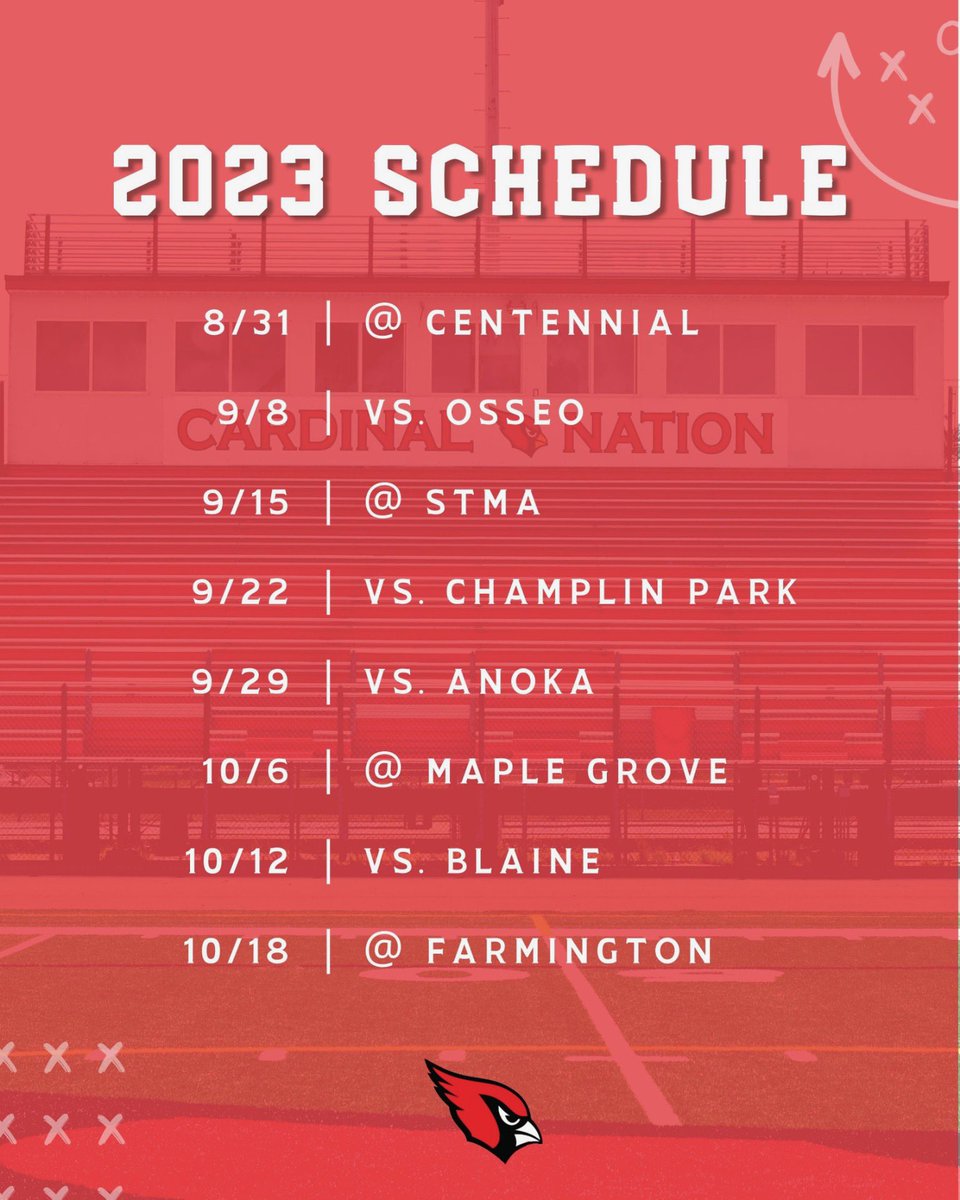 Here we go! 
The 2023 Varsity Schedule. 
#WeAreCR #WinningEffort