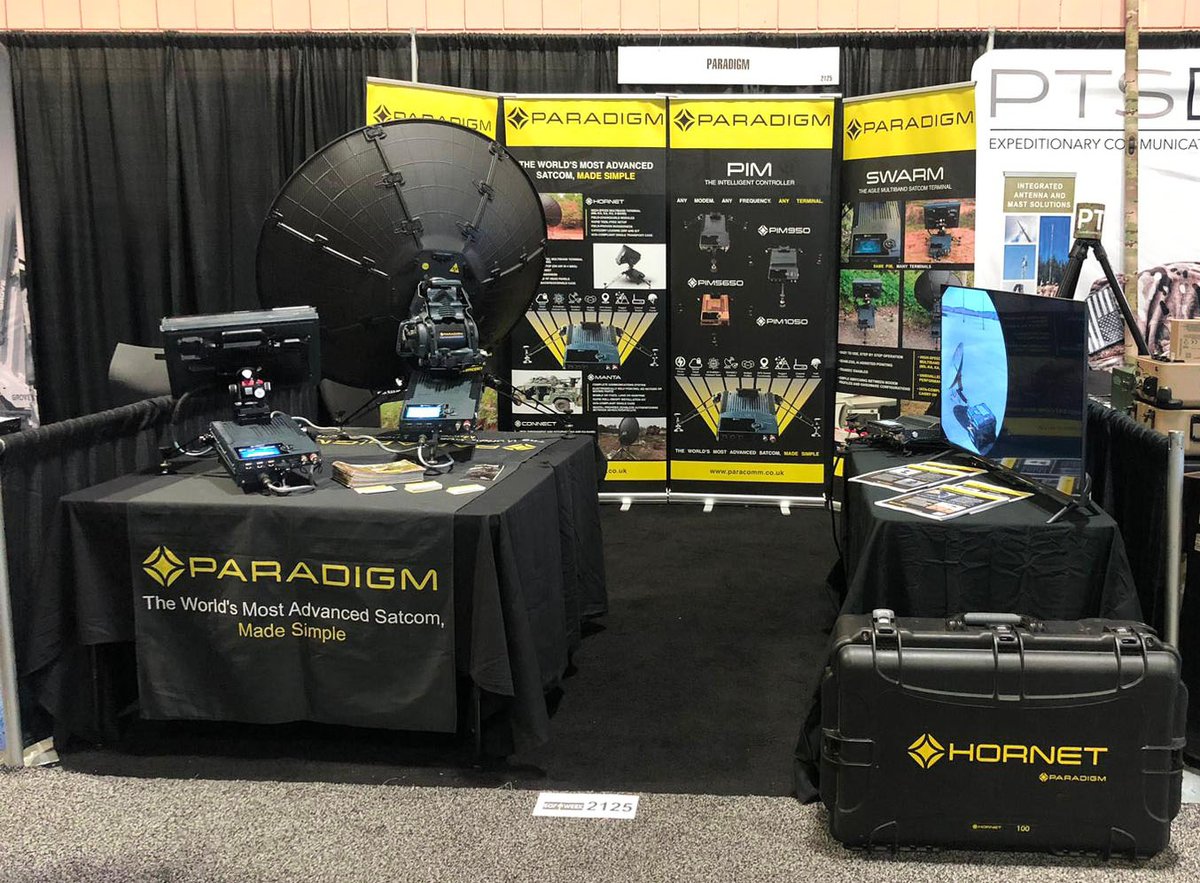 It’s the final day of SOF Week 2023 and we’ve had an amazing show with great feedback from end users on our PIM-Powered HORNET and SWARM. Stop by Booth 2125 today! 

#sofweek2023 #sofweek #PARADIGM #MakingSatcomSimple #SOF #satcom
