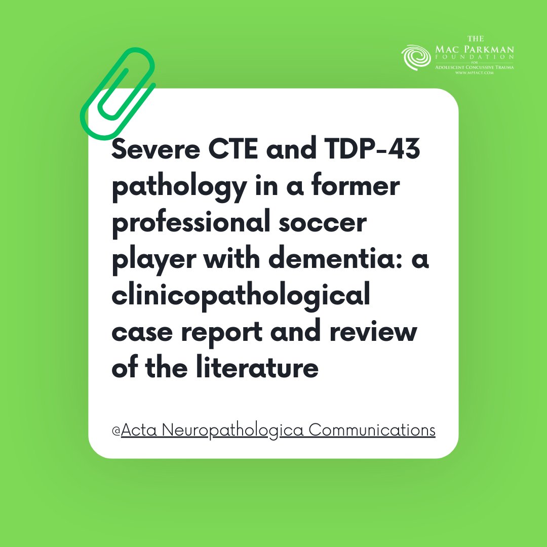 More research is needed to better understand CTE and develop effective ways to diagnose and treat it. #CTE #sportsinjuries #concussionawareness #youthsports #safetyfirs actaneurocomms.biomedcentral.com/articles/10.11…