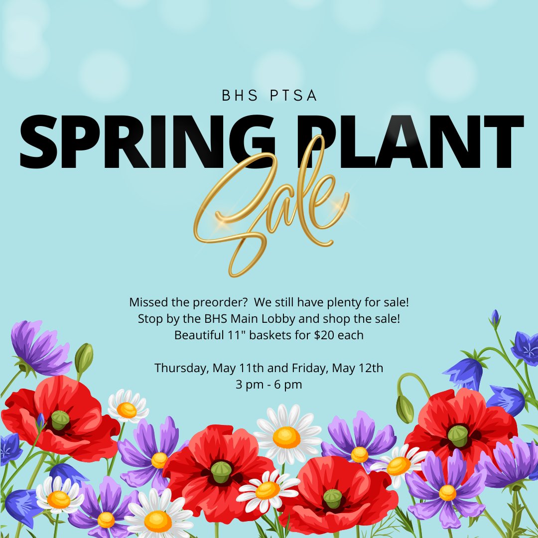 It's Plant Sale Day!  Stop by and see us this afternoon!  They are BEAUTIFUL!